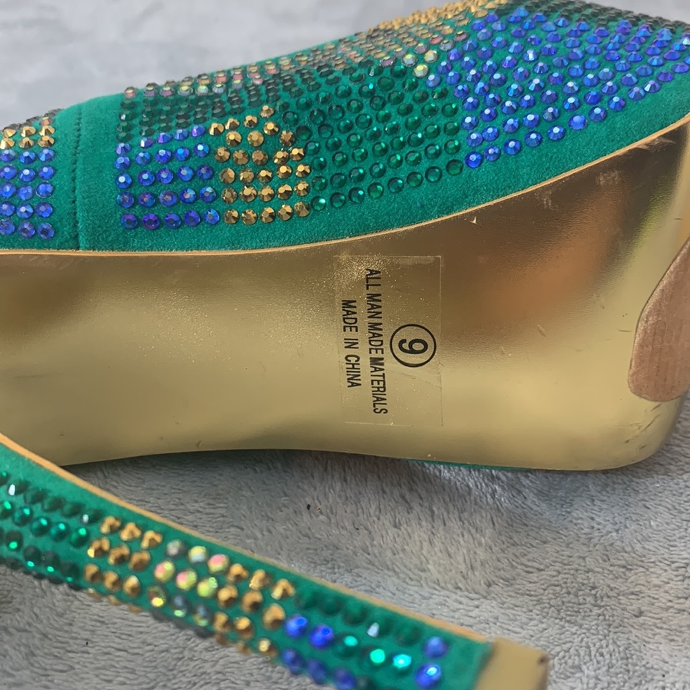 Alba Pumps Heels Rhinestone Size 9 - Picture 10 of 10